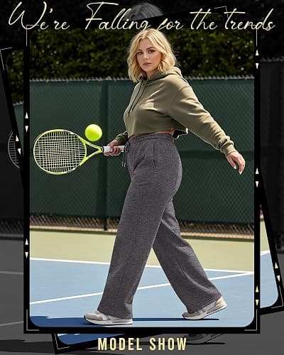 Neer 3 Pack Women's Plus Size Sweatpants Wide Leg Cargo Lounge Pants High Waist Ladies' Slacks Drawstring Jogger with Pockets thumbnail 2
