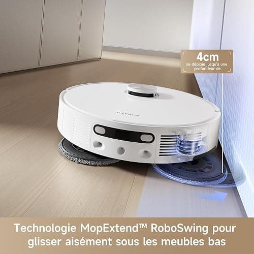 DREAME L10s Ultra Gen 2 Robot Aspirateur Laveur 10 000 Pa, Technologie MopExtend RoboSwing, Base Entièrement Automatique, Mode Animaux, 32 réglages de niveau d'eau, Système de lavage des sols DuoScrub thumbnail 2
