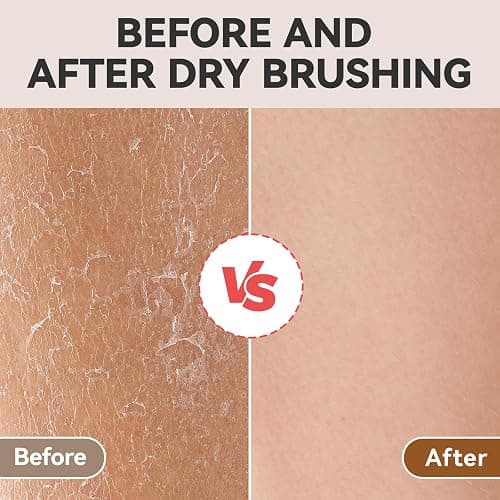 Ithyes Trockenbürste, Körperbürste, Peelingbürste, natürliche Borsten, Badebürste zum Entfernen abgestorbener Haut, Cellulite, verbessert Lymphfunktionen, Peeling thumbnail 6