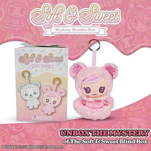 tokidoki™ - Soft & Sweet Vinyl Plush Blind Box - Collectible Plushies - Donutella & Biscotti with Attached O-Ring - Cute Pastel Keychain - Mystery Blind Box - 5.5 in Collectibles - 1 Pack thumbnail 2