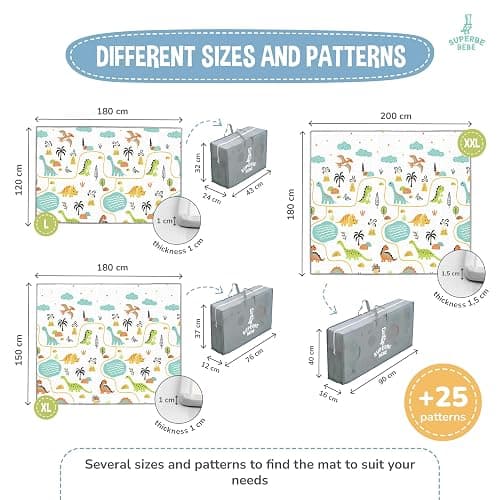 Krabbelmatte Baby Faltbar Spielmatte Kinder Spieldecke 150x180x1cm Krabbeldecke Für Baby - Babymatte Kindermatte - Schaumstoffmatte Kinderteppich- Spielteppich - Bodenmatte Kinder - Babygeschenk thumbnail 2