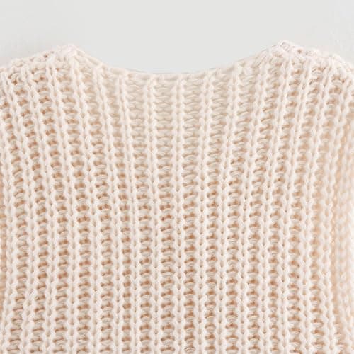 Hixiaohe Womens Crochet Chunky Knit Top Sleeveless Button Down Crop Tops Trendy Cardigan Sweater Vest for Women with Pockets thumbnail 6
