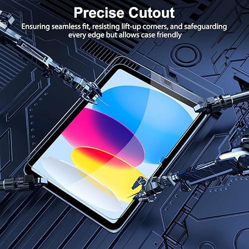 SPARIN Screen Protector for iPad 11th 10th Generation (iPad A16 11-inch 2025/10.9 inch 2022), 2 Pack Tempered Glass for iPad 11/10 Gen, Case Friendly, Anti-Scratch, Touch Sensitive thumbnail 5