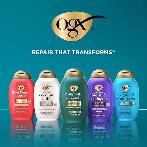 OGX Thick & Full + Biotin and Collagen for Hair Volume & Body, Sulfate Free Volumizing Shampoo & Conditioner Set for Fine & Thinning Hair, Nutrient-Infused, Vitamin B7, 13 fl oz, 2 Pack thumbnail 6