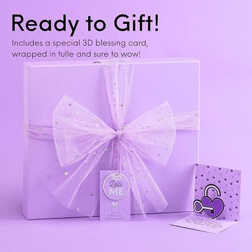 Happy LolliME Purple DIY Journal Kit for Girls – 300+ Pieces! Lockable Fuzzy Diary, Markers, Stickers & Empowering Pages – Gift Box for Tweens & Teens – Creative Journaling Set thumbnail 6