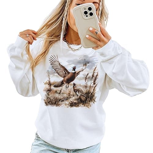 Vintage Pheasant Wilderness Scene Sweatshirt - 90s Vintage Pheasant Bird Sweatshirt - Scenic Fall Upland Hunting Nature Sweater - Unisex Graphic Crewneck Sweatshirt thumbnail 8