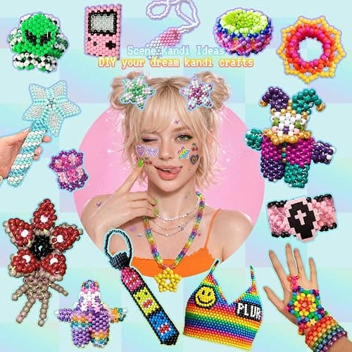 5 Boxes Bracelet Making Kit Pony Beads, 96 Colors 3500Pcs Kandi Beads for Bracelets with 800Pcs Letter Bead Friendship Bracelet Rave Accessories Craft Kits for Kids Adults Keychain Jewelry Making thumbnail 3
