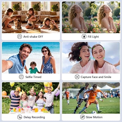 4K Digital Camera for Photography & Vlogging, 56MP Point and Shoot Digital Cameras with 180° Flip Screen, 16X Zoom Compact Travel Camera, Portable Cámara for Adults & Beginners with 32GB SD Card thumbnail 5
