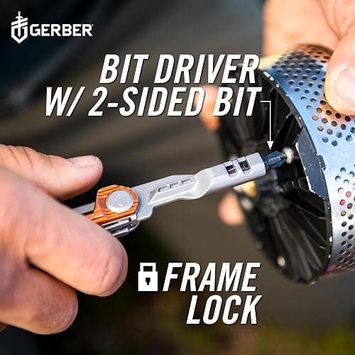 Gerber Gear Armbar Slim Drive Pocket Knife EDC Multitool with Screwdriver, Bottle Opener, Burnt Bronze thumbnail 5