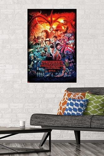 Netflix Stranger Things - Three Seasons One Sheet Wall Poster, 34L" x 22.4W", Unframed Version thumbnail 2