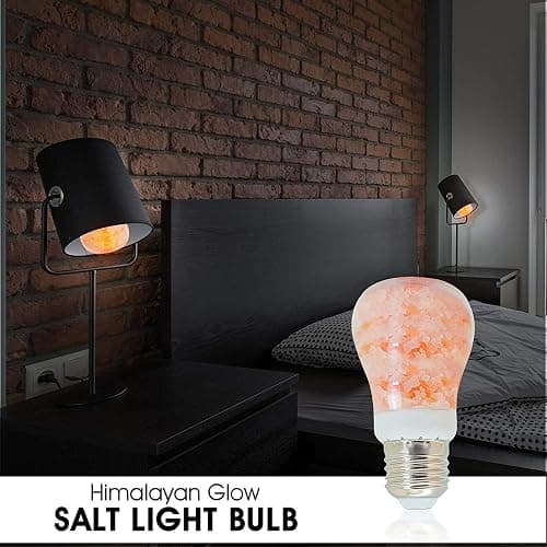 Himalayan Glow Salt Light Bulbs 60-Watt Equivalent, Warm Amber Glow, 7 watts, 2 Count (Pack of 1) thumbnail 3
