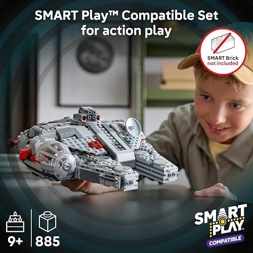 LEGO Star Wars SMART Play: Millennium Falcon Starship Building Toy for Kids - Compatible Set with 4 SMART Tags and 4 Minifigures - Gift for Boys, Girls and Fans Ages 9+ - 75426 thumbnail 4