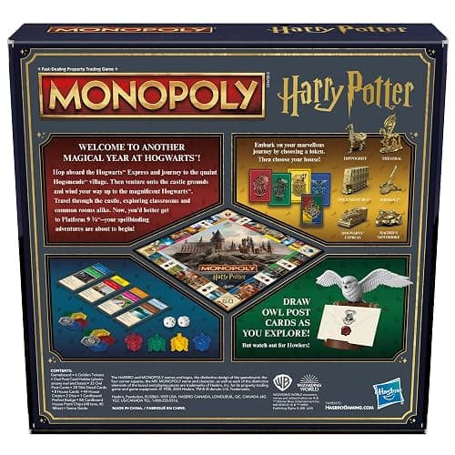 Monopoly Harry Potter Edition Board Game | A Magical Adventure at Hogwarts | Ages 8 and Up | 2 to 6 Players | Family Games | Gifts for Kids and Adults thumbnail 3