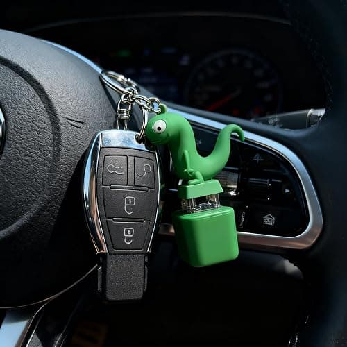Lizard Button Keychain,Rechargeable Animal Keychains with Sound and Colorful Lights,Fidget Toys Adults Anxiety Relief thumbnail 2