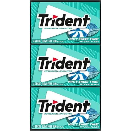 Trident Minty Sweet Twist Gum, 12 Packs of 14 Pieces (168 Total Pieces) | Chewing Gum with Xylitol, Perfect for Long Lasting Fresh Breath at School, Work & Travel thumbnail 18