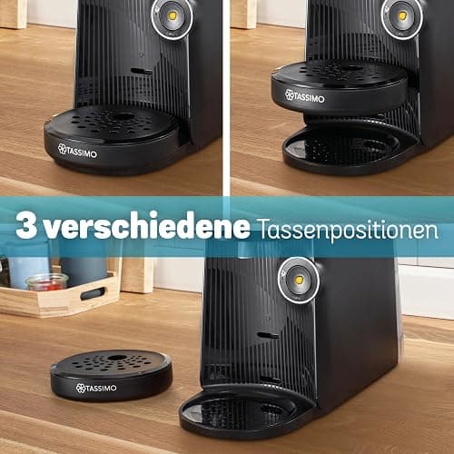 Bosch Tassimo finesse friendly Kapselmaschine TAS162E, 70 Getränke, intensiverer Kaffee auf Kopfdruck, Abschaltautomatik, nachhaltig, perfekt dosiert, 1400 W, schwarz/schwarz thumbnail 8
