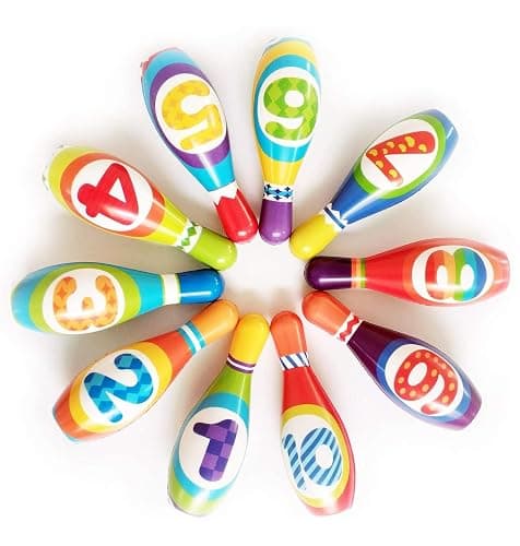 ToyVelt Kids Bowling Set - with 10 Bowling Pins & 2 Balls - Educational Early Development Indoor & Outdoor Games Set - for Toddlers & Infants Boys & Girls Ages 3,4,5-12 Years Old thumbnail 6