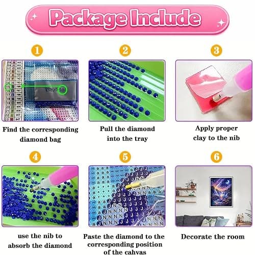 IOHEFY Diamond Painting Kits for Adults 12x16 Inch Starry Night Waterfall Galaxy Fantasy Full Drill Acrylic Rhinestone DIY Art Moon Mystical Landscape Women Beginner Wall Decor Birthday Gift thumbnail 4
