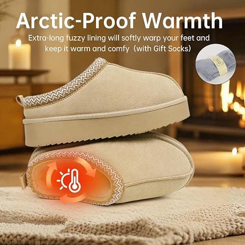 EVELLYHOOTD Slipper for Women Men Suede Braided Mini Boots with Fluffy Fur Lining Short Ankle Boots for Autumn Winter Warm Casual Comfort Shoes thumbnail 4