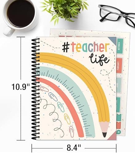 Carson Dellosa We Belong Teacher Planner 2026-2027, Undated 8" x 11" | Spiral Bound Lesson Plan Book with Stickers, Class Schedule, Weekly Calendar, Classroom Must Haves, Homeschool Essentials thumbnail 2