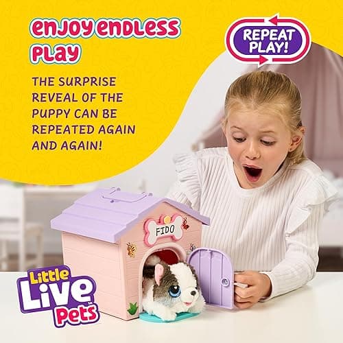 Little Live Pets My Puppy's Home Mini Playset, Pink, Play Dog with Building Dog House Toys, Customizable Puppy Plush Toy for Kids of Ages 5+ thumbnail 8