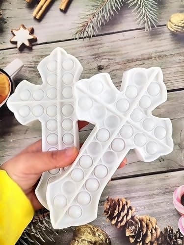 3 Packs Religous Cross Bubble Pop Fidget ,Push Stress Relief Educational Tool for Kids Adult thumbnail 2