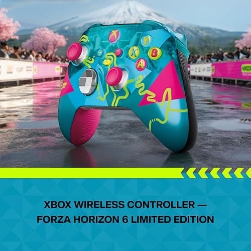 Xbox Wireless Gaming Controller | Forza Horizon 6 Limited Edition | Consoles, PCs, TVs, mobile, and more | Dynamic Lighting Effects | Wireless, Bluetooth, USB-C Connectivity thumbnail 2