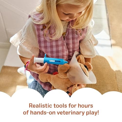Melissa & Doug Examine and Treat Pet Vet Play Set, 24-Piece Animal Doctor Playset with Dog & Cat Plushies, Pet Doctor Kit & Accessories, Preschool Toys for Girls & Boys Ages 3+ thumbnail 4