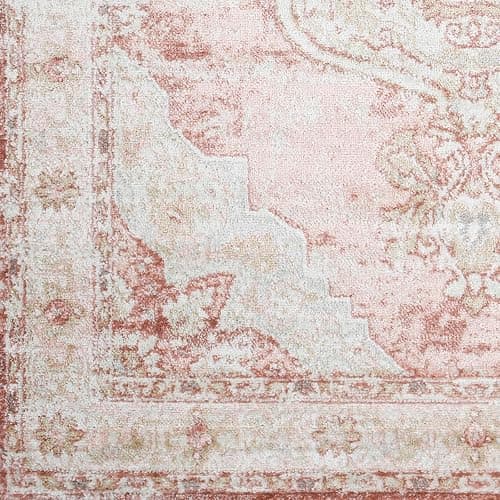 Livabliss Bilal Traditional Medallion Area Rug, 3'11" x 5'7", Rose thumbnail 8