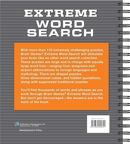 Brain Games - Extreme Word Search (256 pages) thumbnail 2