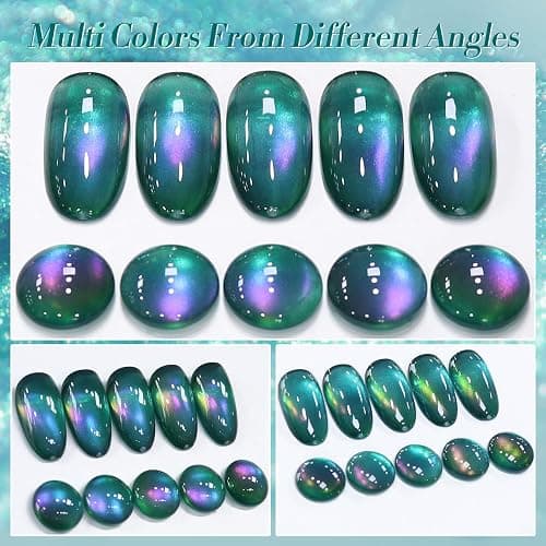Born Pretty Blue Cat Magnetic Eye Gel Nail Polish Crystal Glass Sea Blue Magnetic Gel Polish Nail Art Manicure DIY at Home 15ML thumbnail 6