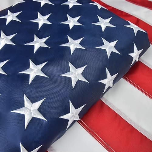 Large American Flags for Outside 6x10 FT, US Flag High Wind with Embroidered Stars, Sewn Stripes, Brass Grommets, Durable USA Flag Outdoor - Image 1