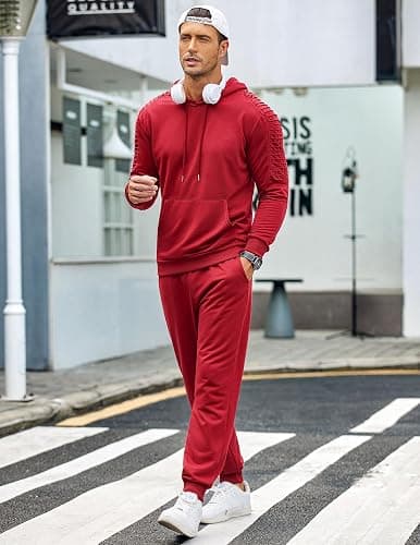 COOFANDY Men's Tracksuit 2 Piece Hoodie Sweatsuit Sets Casual Jogging Athletic Suits thumbnail 3