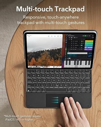 ESR iPad 11th(A16, 2025)/10th Gen Case with Keyboard, Magic Keyboard for iPad 10.9", Case with Floating Cantilever Stand, Springy Backlit Keys, Multi-Touch Trackpad, Black thumbnail 4