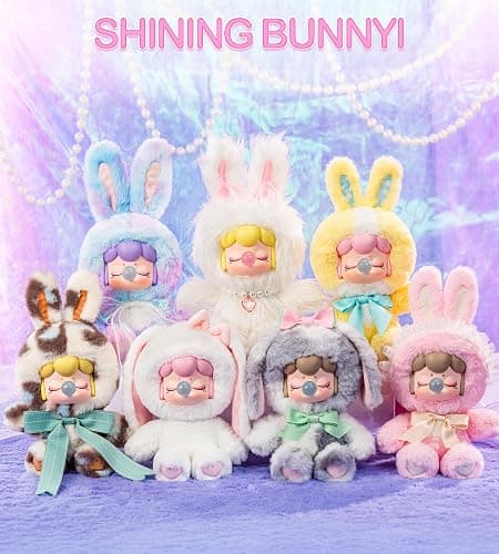 Rolife Nanci Plush Doll Shining Bunny Series, 1PC Random Design Cute Rabbit Plush Toy Action Figure, Creative Collectible Toys for Holiday Birthday Gift thumbnail 8