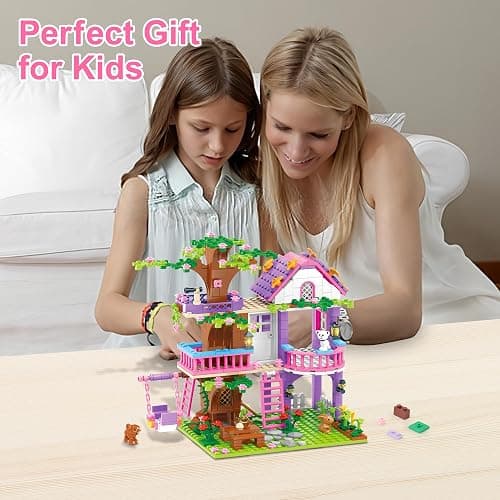 Cooldele Tree House Building Set Age 6+, 558PCS STEAM Forest TreeHouse Building Blocks Set with Animals, Birthday for Kids Girls Boys Ages 6 7 8 9 10 11 12+ thumbnail 8