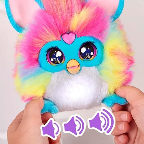FURBY DJ Interactive Toy, Super Snuggly Rainbow Electronic Plush with Music, Lights, Motion, & Games, Speaks English & Furbish, 32in Long, Ages 6+ thumbnail 5