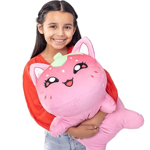 Aphmau MeeMeow Jumbo Plush; Strawberry Jumbo Plush, YouTube Gaming Channel, Official Merch thumbnail 8