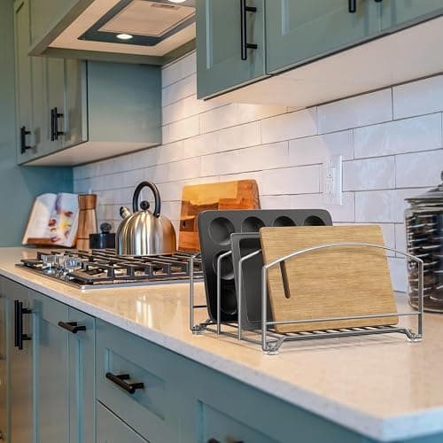 DecoBros Kitchen Houseware Organizer Pantry Rack, Silver thumbnail 4