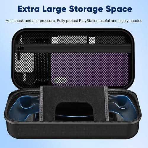 Accessories Kit for Playstation Portal, Carrying Case for PS Portal, Charging Dock Station for Playstation Portal, Protective Skin for PS5 Portal, 2 HD Screen Protector with 4 Thumb Grip,Wired Headset thumbnail 3