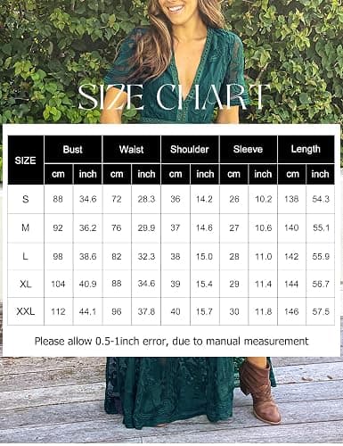 Eleter Women's Deep V-Neck Lace Romper Short Sleeve Long Dress thumbnail 4