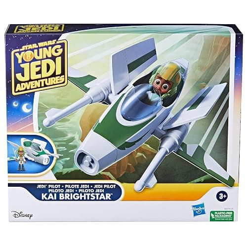 Star Wars: Young Jedi Adventures Jedi Pilot Kai Brightstar, 4-Inch Scale Action Figure Ship, Toys, Preschool Toys for 3 Year Old Boys & Girls thumbnail 3