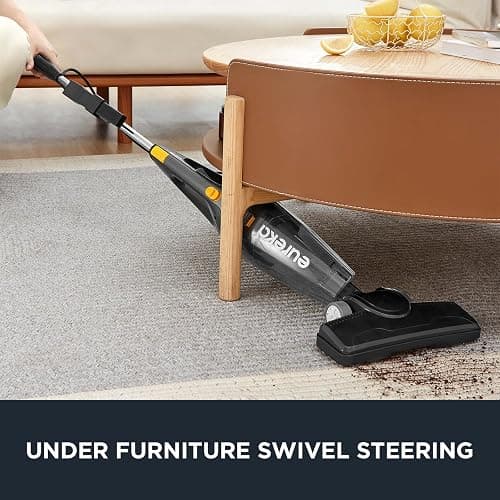 Eureka Blaze Stick Vacuum Cleaner, Powerful Suction 3-in-1 Small Handheld Vac with Filter for Hard Floor Lightweight Upright Home Pet Hair, Dark Black thumbnail 6