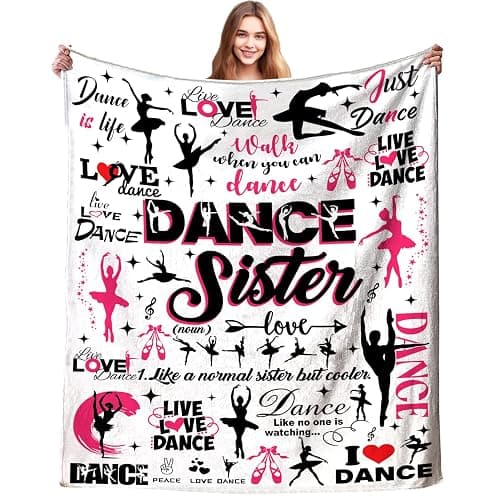 KIMROOP Dance Blanket Gifts for Teens Girls Women Instructor, Dance Teacher Gifts, Flannel Dancing Throw Blankets Gift for Dancers Team Teacher Dancing Lovers Ornament 50"X40" - Image 1