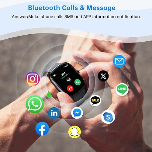 OUKITEL Smart Watch for Men Women, 1.91" HD Smart Watch(Answer/Make Call), Fitness Watch with 140+ Sports Modes, IP68 Waterproof, Heart Rate/Sleep/Spo2 Monitor/Pedometer, Smartwatch for Android iOS thumbnail 3