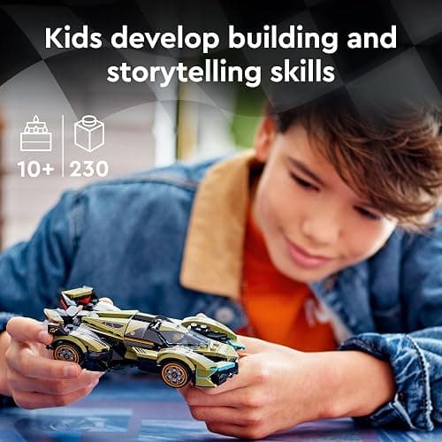 LEGO Speed Champions Lamborghini Lambo V12 Vision GT Super Car, Formula 1 Vehicle Toy, Driving Playset, Buildable Model Set for Kids, Lamborghini Car, Gift for Kids and Gaming Fans, F1 Toy, 76923 thumbnail 5
