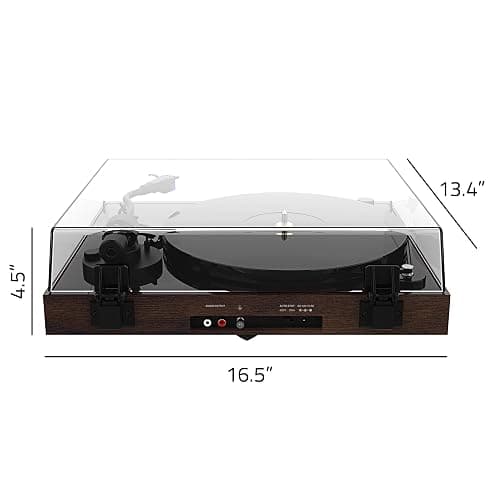 Fluance RT85N Reference High Fidelity Vinyl Turntable Record Player with Nagaoka MP-110 Cartridge, Acrylic Platter, Speed Control Motor, High Mass MDF Wood Plinth, Vibration Isolation Feet - Walnut thumbnail 8