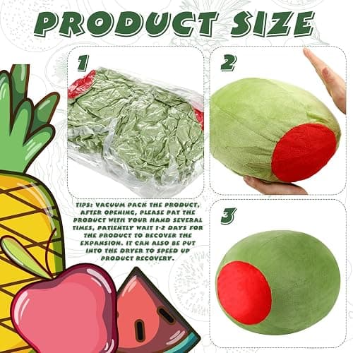 Beeveer Decorative Cute Olive Plush Pillow Kawaii Fruit Stuff Hugging Plushies Gift Soft Novelty Pillow Cushion Seat Decor for Home Room thumbnail 3