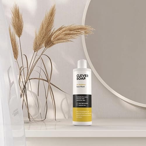 Clever Soap 3% Sulphur Face Wash - Exfoliating Blemish Control Cleanser - Antibacterial, Sensitive Sulfur Soap - Fragrance Free Moisturising Formula For Oily Skin - Men & Women thumbnail 6