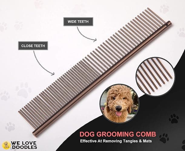 Dog Grooming Scissors Kit - Best Tools for Goldendoodles, Poodles & Doodles - Straight, Curved & Thinning Shears - Golden Doodle Grooming Kit - Professional Grade Steel, 4 Pc Set [We Love Doodles] thumbnail 8
